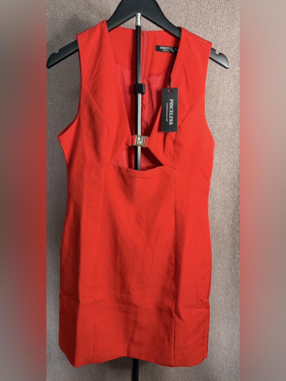 Priceless Red Cutout Sleeveless Mini Dress Size M NWT